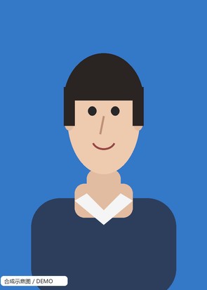 1 寸蓝底证件照示意